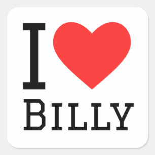 I love billy square sticker