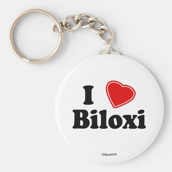I Love Biloxi Keychain