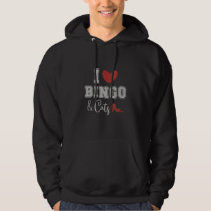 I Love Bingo and Cats Cute Animal Bingo 2 Hoodie