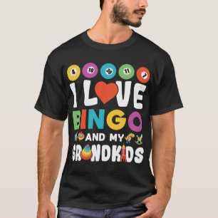 I Love Bingo And My Grandkids Funny Lucky T-Shirt