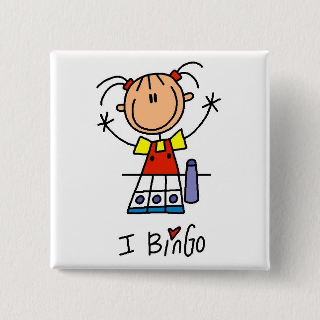 I Love Bingo Button (Front)