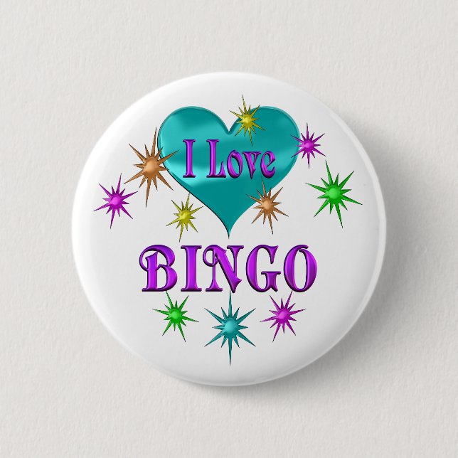 I Love Bingo Button (Front)