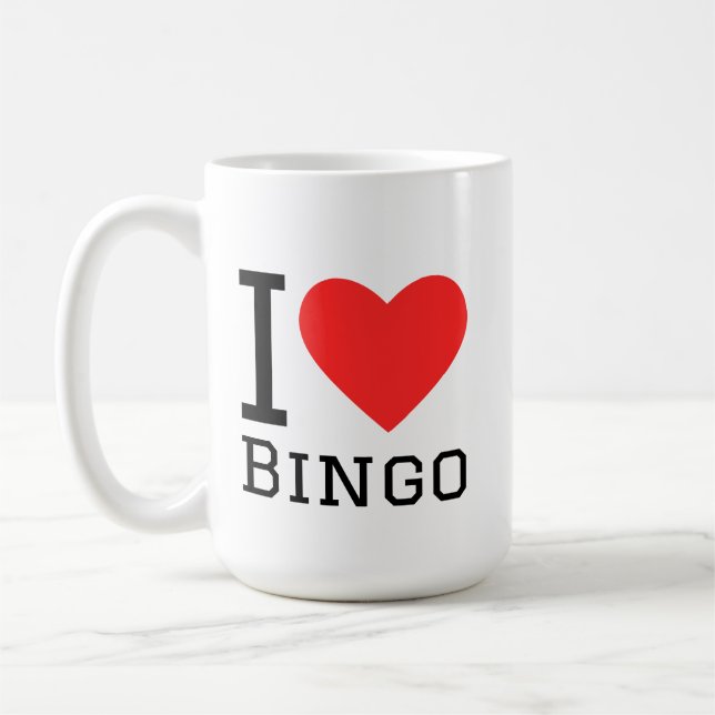 I love bingo coffee mug (Left)