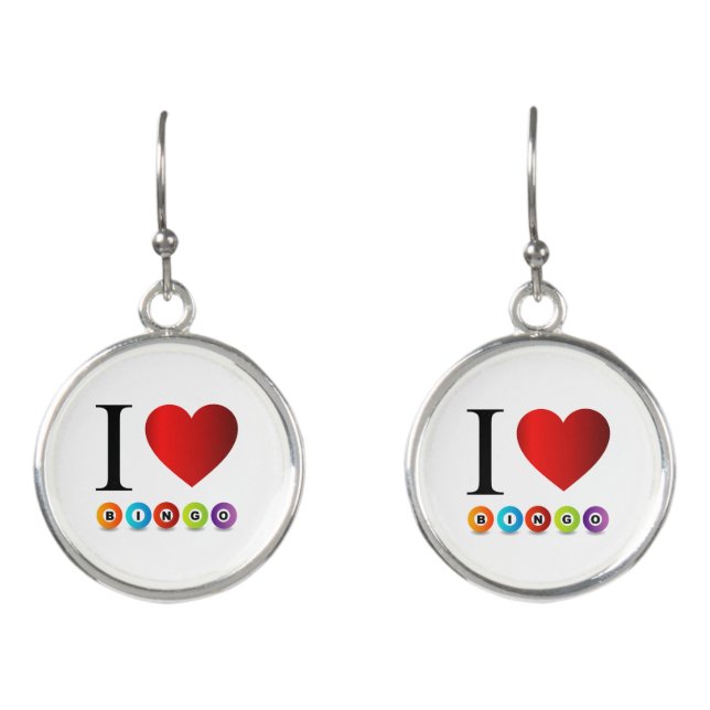 I love bingo earrings (Front)