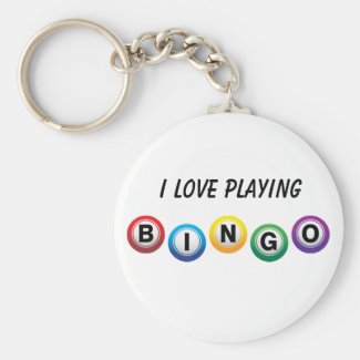 I Love Bingo Key Chain