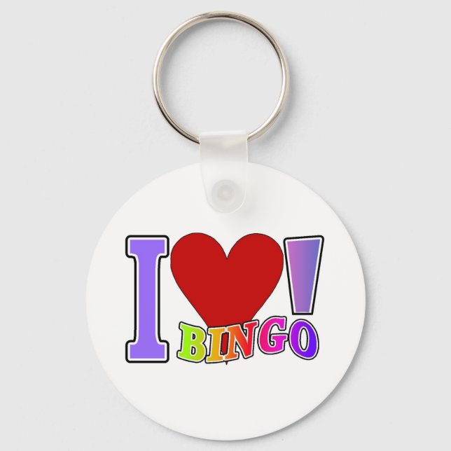 I Love Bingo Keychain (Front)