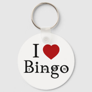 I Love Bingo Keychain