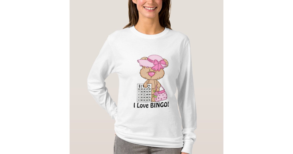 I Love Bingo Nano Long Sleeve T Shirt Zazzle Com