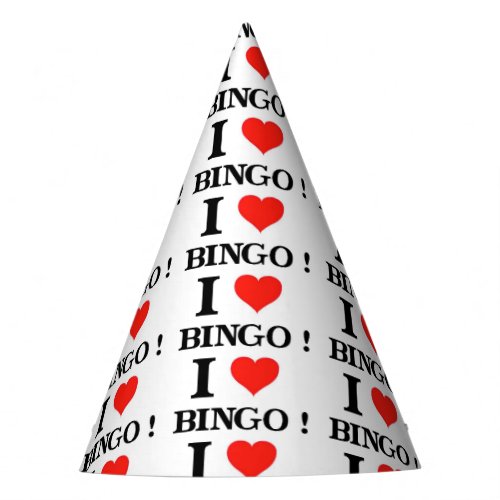 I Love Bingo Party Hat