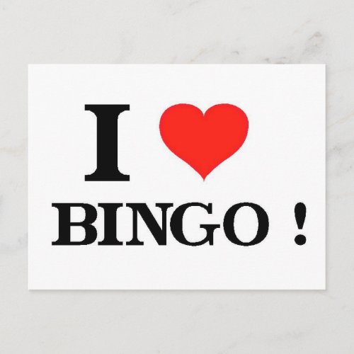 I Love Bingo Postcard