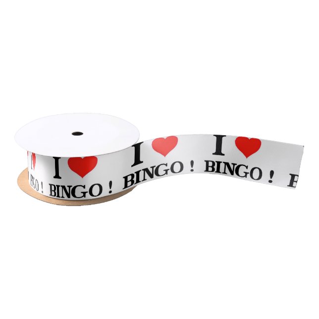 I_Love Bingo Satin Ribbon (Spool)