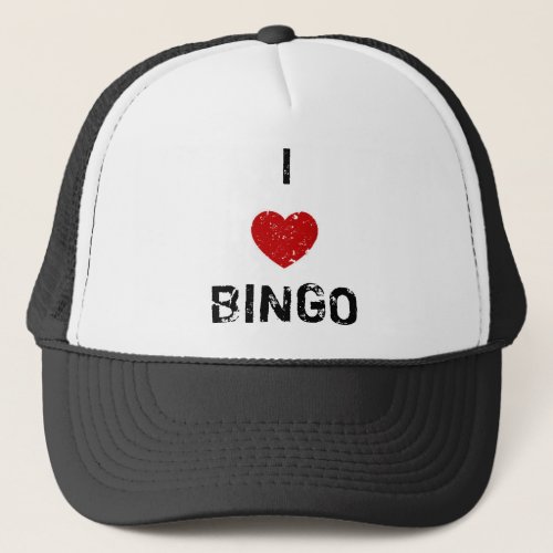 i love bingo trucker hat