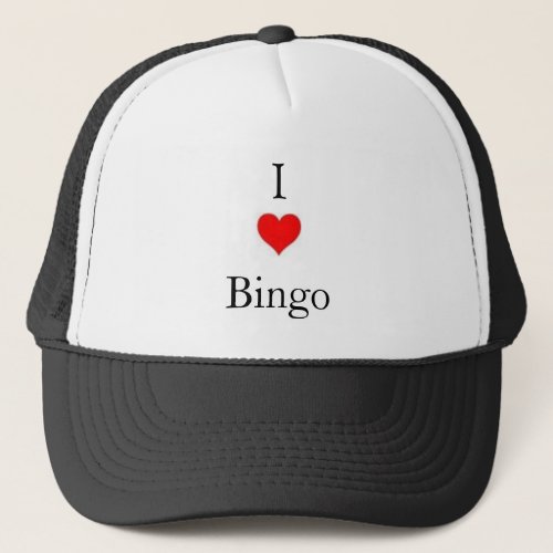 i love bingo trucker hat