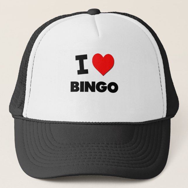 I Love Bingo Trucker Hat (Front)