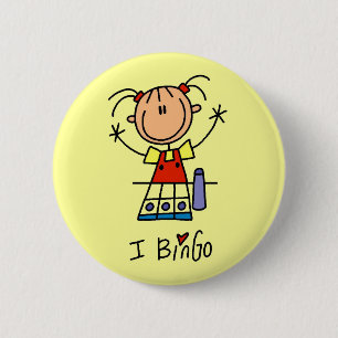 I Love Bingo Tshirts and Gifts Button