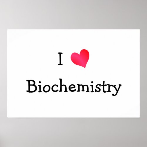 I Love Biochemistry Poster