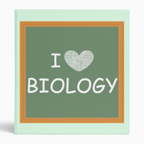 I Love Biology 3 Ring Binder