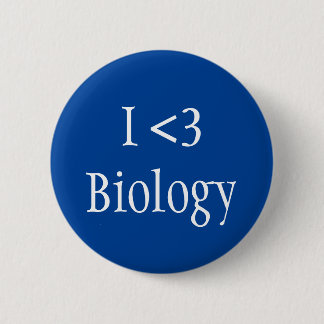 I Love Biology Button