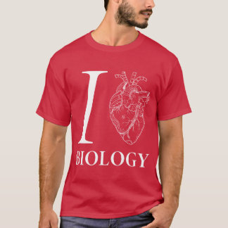 I Love Biology I Heart Biology Funny Science frien T-Shirt