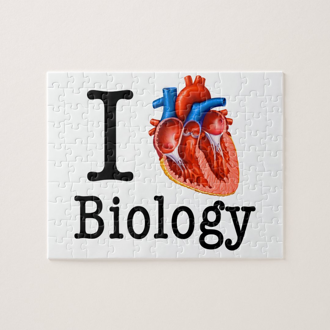 I Love Biology Jigsaw Puzzle Zazzle