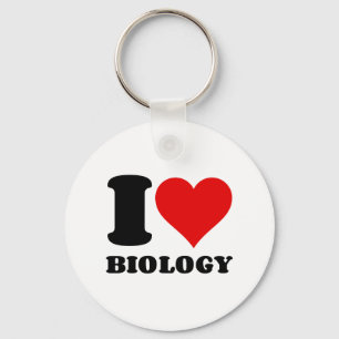 I LOVE BIOLOGY KEYCHAIN