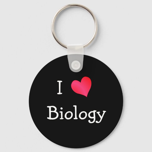 I Love Biology Keychain (Front)