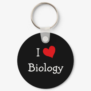 I Love Biology Keychain