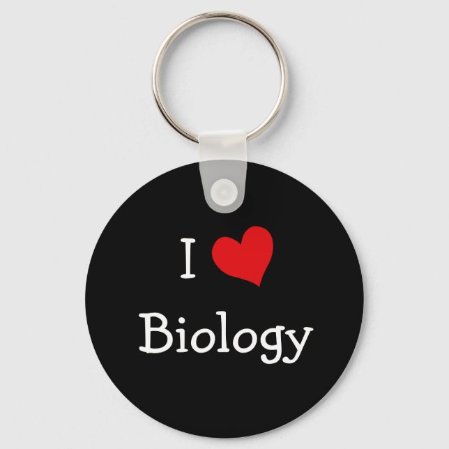 I Love Biology Keychain (Front)