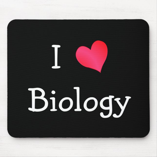 I Love Biology Mouse Pad (Front)