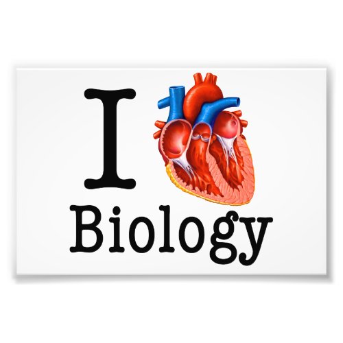 I Love Biology Photo Print