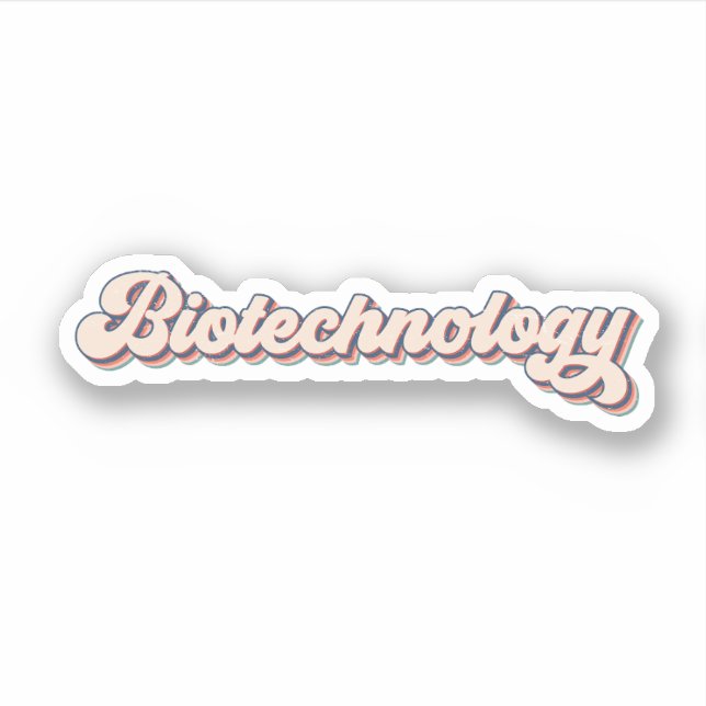 I Love Biotechnology, Biotechnology Funny Sticker (Front)