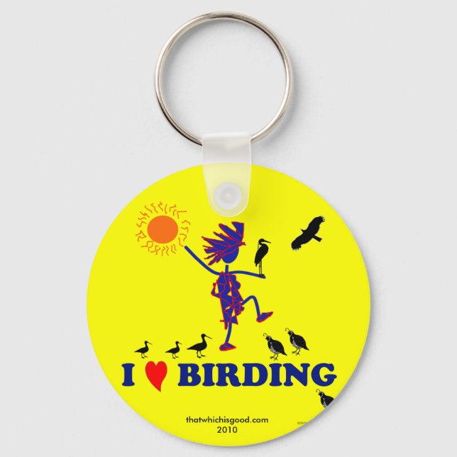 I Love Birding Keychain (Front)