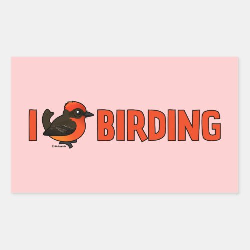 I Love Birding VEFL Rectangular Sticker