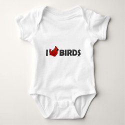 I Love Birds Baby Jersey Bodysuit