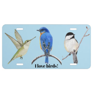 I Love Birds! License Plate