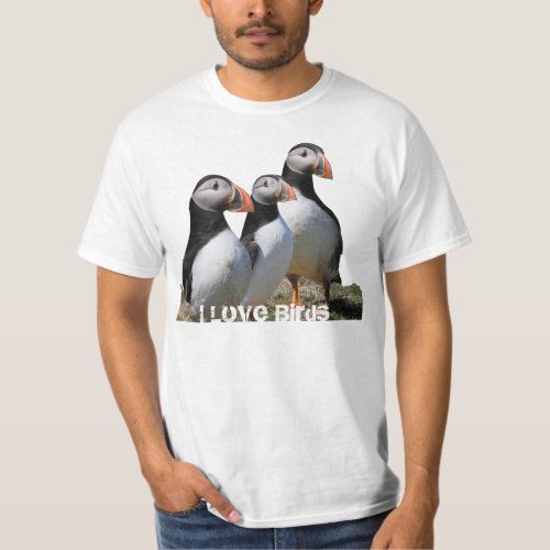 I Love Birds Puffin Shirt