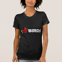 I Love Birds Women's American Apparel Fine Jersey Short Sleeve T-Shirt