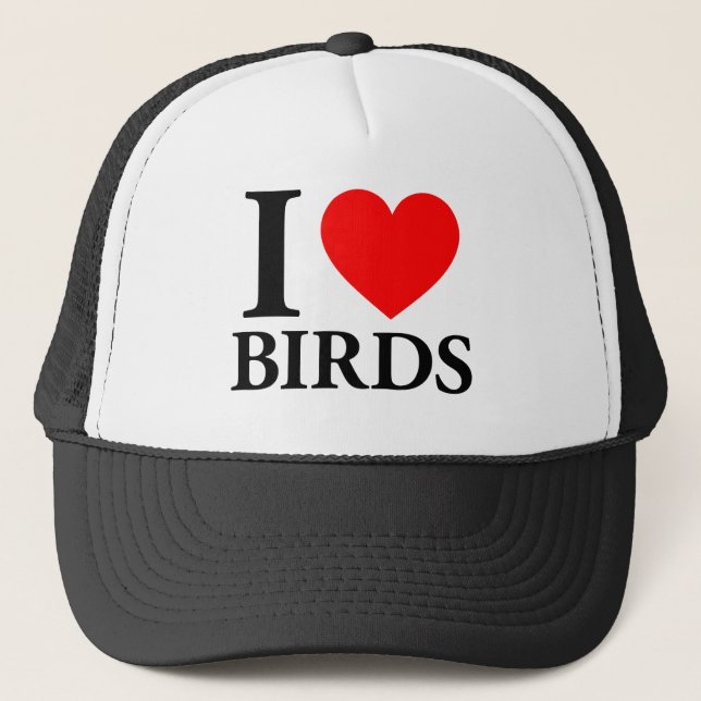I Love Birds Trucker Hat (Front)