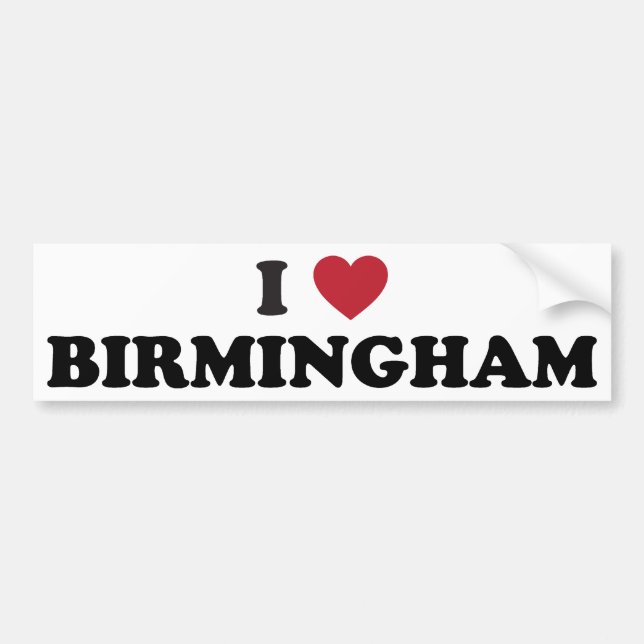 I love Birmingham Alabama Bumper Sticker (Front)