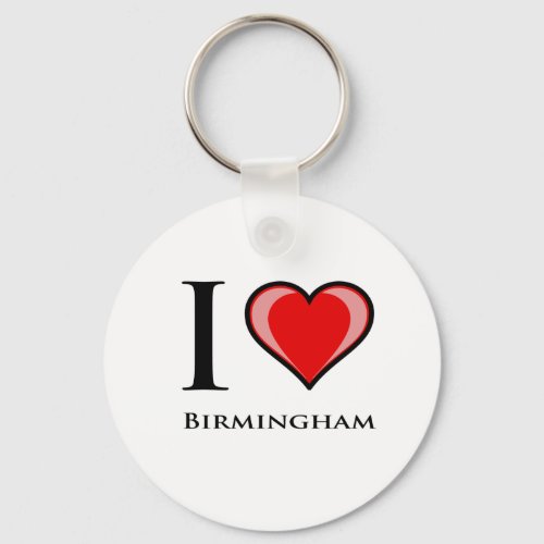 I Love Birmingham Keychain