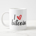 I love bitcoin large coffee mug