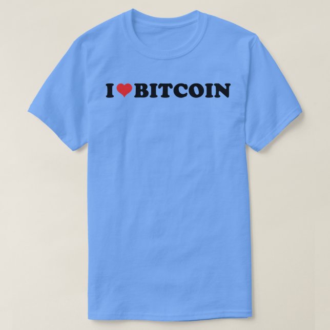 I Love Bitcoin  T-Shirt (Design Front)