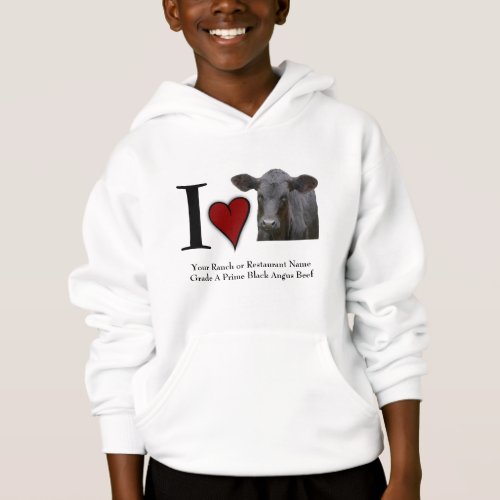 I Love Black Angus Beef Hoodie