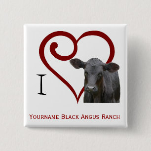 I love Black Angus Beef Pinback Button