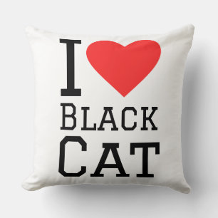 I love black cat throw pillow