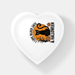 I Love Black Cats Halloween Vintage Shirt Design_1 Paperweight