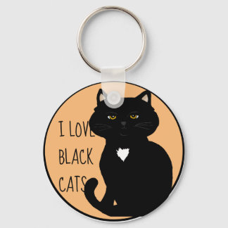 I love Black Cats Keychain