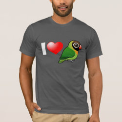 I Love Black-cheeked Lovebirds Men's Basic American Apparel T-Shirt