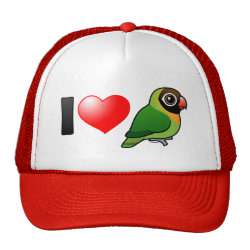 I Love Black-cheeked Lovebirds Trucker Hat
