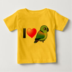 I Love Black-collared Lovebirds Baby Fine Jersey T-Shirt
